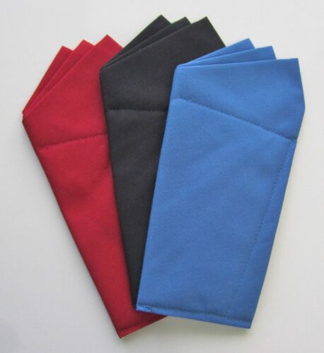 Pocket Square Wing Style Various Colors Prefolded & Sewn to Just Slip In pocket 