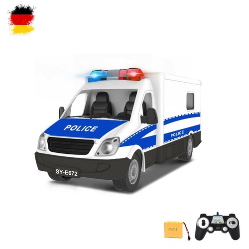 RC ferngesteuerter Polizeiauto mit Sirene und Licht Auto,Police Fahrzeug-Modell