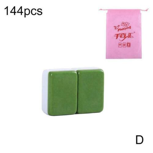 144 Azulejos Mini Raro chino mAh-Jong Conjunto de Viaje Paquete Caja Mahjong portátil W0N2