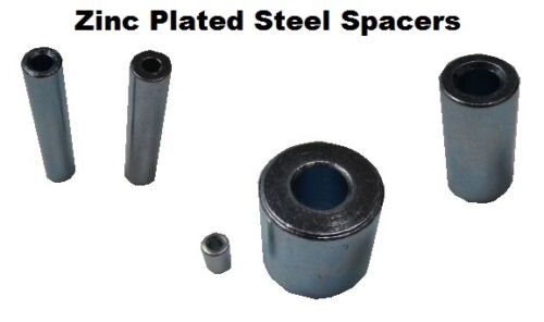 Zinc Plate Steel Spacer 5//8/" OD x .252/" ID x 3//4/" Length 4 pc NO.1//4/" Screw