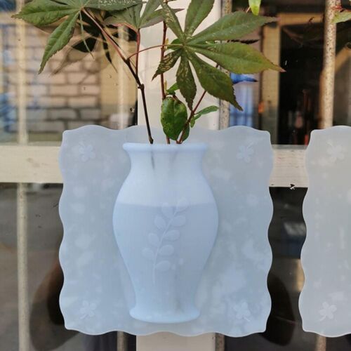 Magic DIY Reusable Silicone Sticky Flower Plants Wall Hang Vase Floret Bot #eva 