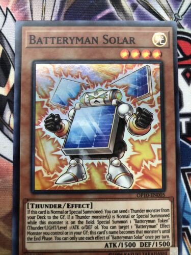 YuGiOh Batteryman Solar OP10-EN005 Super Rare 