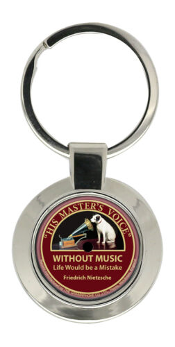Record Label Key Ring Without music life would be a mistake 