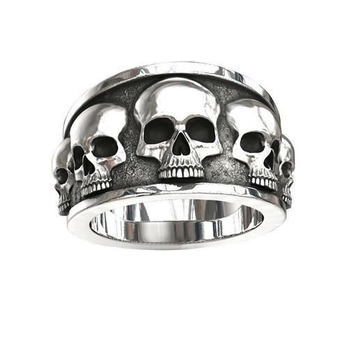 Mode Persönlichkeit Punk Schädel Ring Männer übertrieben Vintage Schmuck Supply