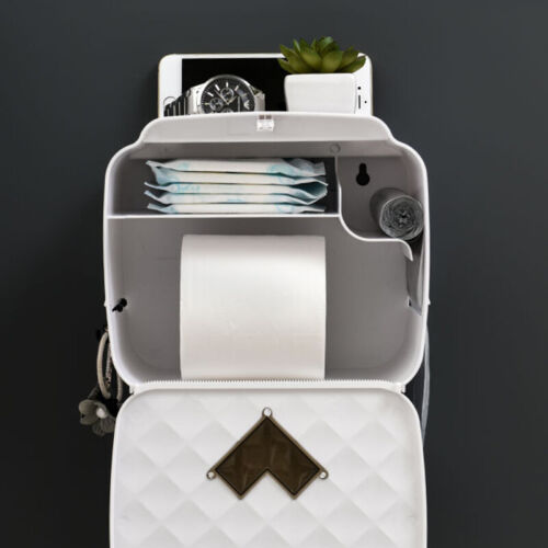 Toilettenpapierhalter Ohne Bohren Multi funktionaler Aufbewahrungsbox Für Bade