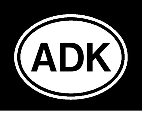 ADK ADIRONDACK VINYL CAR DECALS STICKER EURO OVAL 
