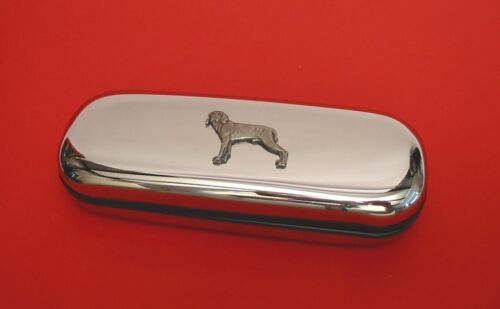 Corgi Dog Pewter Motif Chrome Plated Card Holder Useful Father Mother Gift NEW