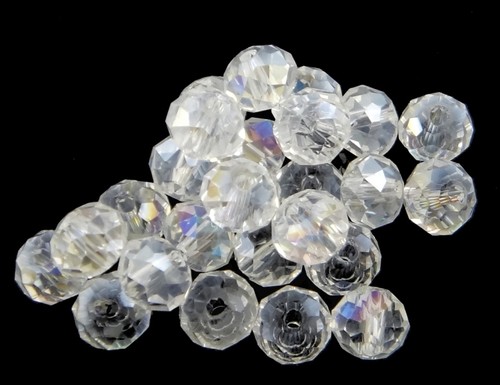 25 checa cristal perlas abalorios 6mm crystall a partir de rondell x206