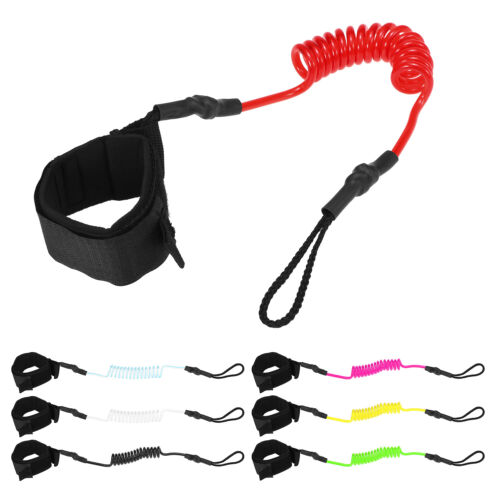 Details about  / Surfboard Leash Coiled Stand UP Paddle Board Surfing Ankle Leash Leg Rope 5mm PU