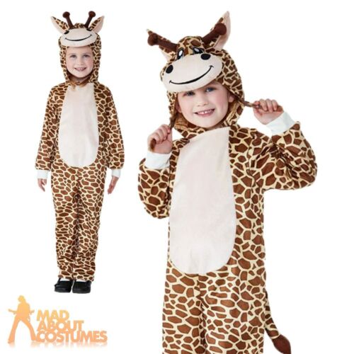 Kids Giraffe Costume Animal Jungle Book Week Day Zoo Toddler Fancy Dress Outfit