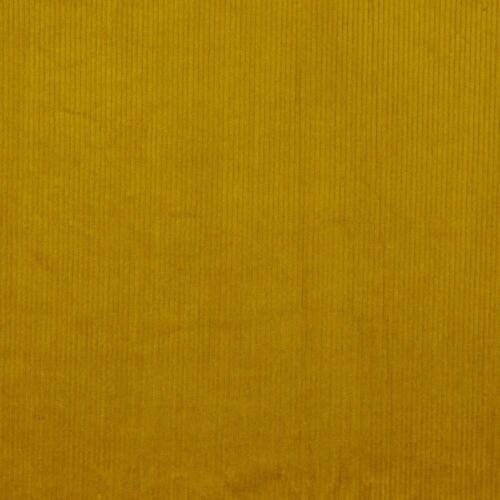WASHED Corduroy 8 Wale Stretch Cotton Fabric Material OCHRE 