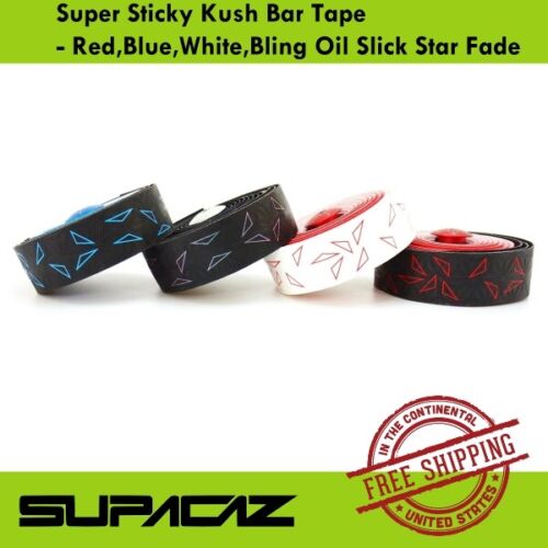 Red,Blue,White,Bling Oil Slick Star Fade Supacaz Super Sticky Kush Bar Tape