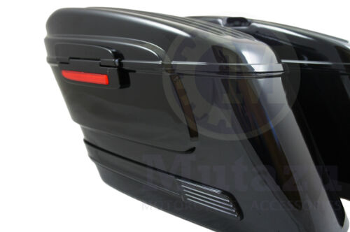 HL Black Out Hard Bag Saddlebags Royal Star VT1100 Magna Sportster Softail DYNA