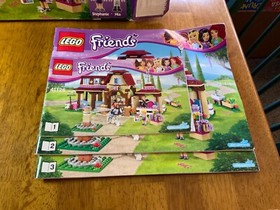 Used, missing 3 pcs, Lego Friends Heartlake Riding Club. W/box, manuals. 41126