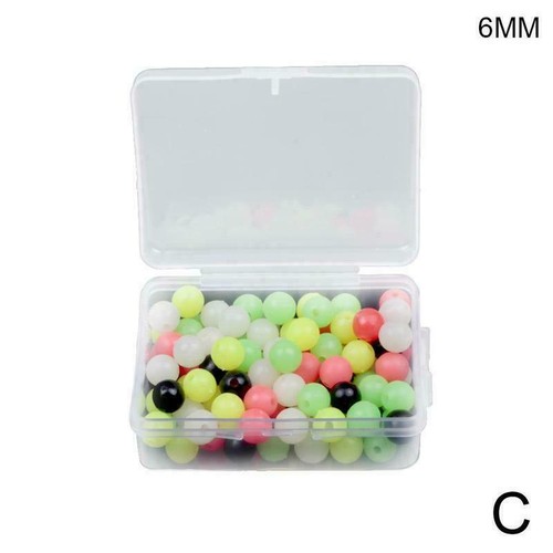 Luminous Fishing Floats Night Glow Beads Angelgerät an Köderzubehör lockt Q1C5