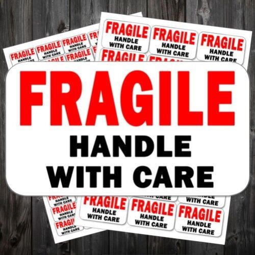 Fragil Handle With Care - Etikett/Aufkleber 38 X 21 mm # Aao