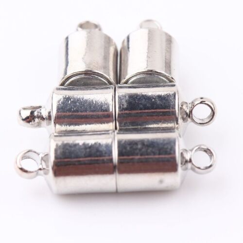10Pcs Silver Magnetic Hook Clasps Connector Bangle Necklace Jewelry Making Craft