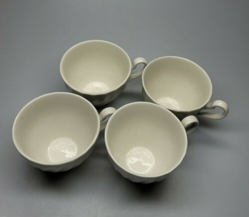 Details about   Johnson Brothers Made In England White Regency Swirl China Teacup Cup~ Set of 4 