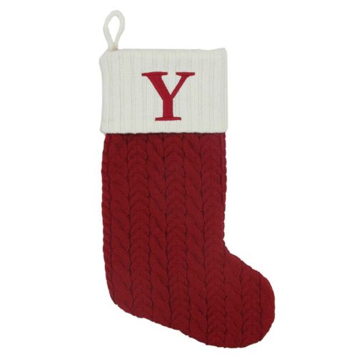 St Letter F NWT Nicholas Square 21/" Knit Monogram Christmas Stockings