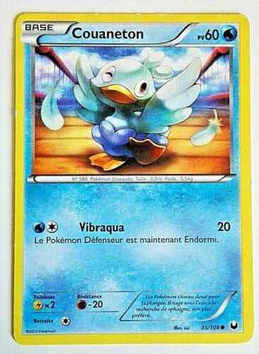 Carte Pokémon N°35//108 Couaneton Noir /& Blanc Explorateurs Obscurs VF