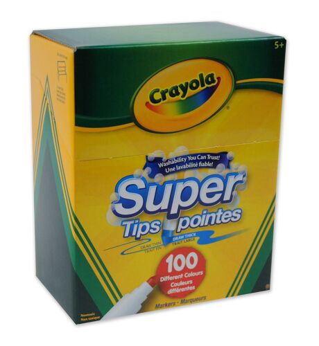 100 Count Super Tips Washable Markers Crayola