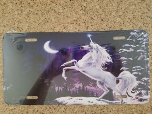 UNICORN NOVELTY METAL LICENSE PLATE FRONT CAR TAG 