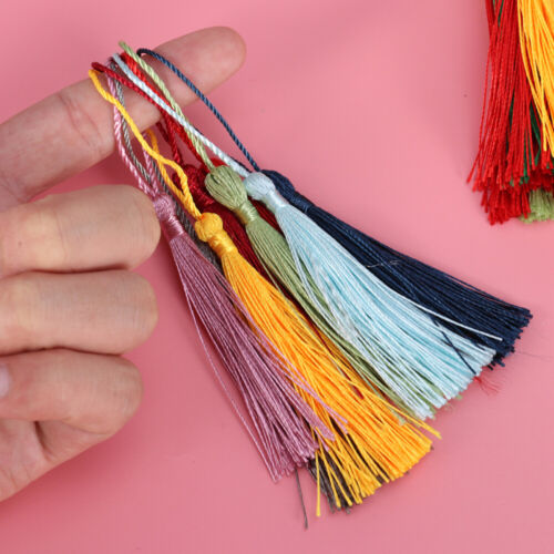 100/200X Assorted Color Silky Tassels for Bookmark Gift Souvenir Jewelry Earring 