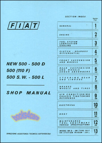 Fiat 500 abarth service manual