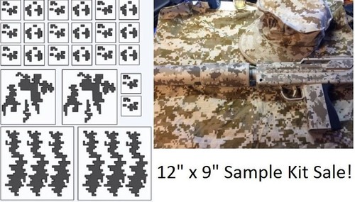 Digital Camo Stencil 12/" x 9/" Camouflage Duracoat Camo MARPAT Desert