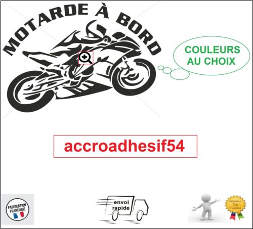 couleurs o choix stickers motarde a bord 15cm deco auto moto  4x4 vitre 