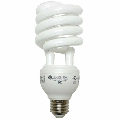 GE Spiral CFL Light Bulb 32 Watt 2150lm E26 Medium Base UL Listed