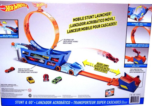 Hot Wheels Stunt /& Go Hauler Camión Transportador Truck 10 coches de fundición
