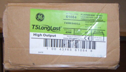 GE 49W 840 T5 Flourescent Tube Lamps,1449mm,Pack of 5 Only £4.00 each