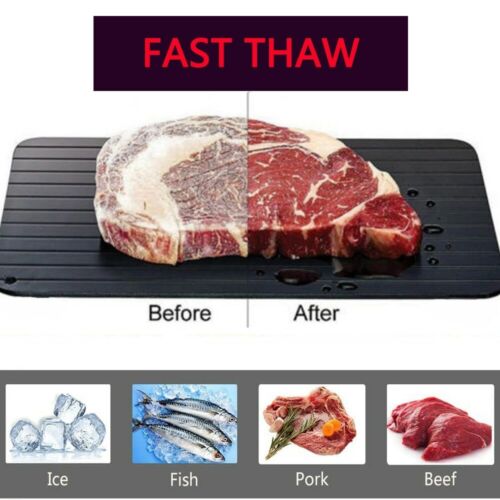 Fast Defrosting Tray Rapid Thawing Board Safe Defrost Meat Frozen Food Plate US 