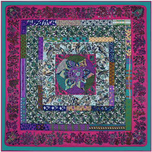 Imitate Twill Silk Square Scarves Vintage Floral Print Large Shawl Wraps 51/"*51/"