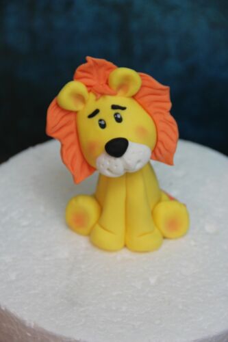 Jungle animals theme MONKEY LION GIRAFFE NAME edible handmade cake topper 