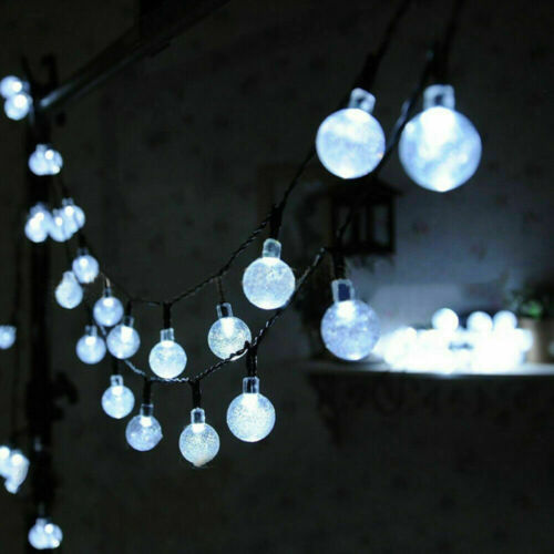 100-120LED Solar Garden String Fairy Light Wedding Party Festoon Ball Bulbs Lamp 
