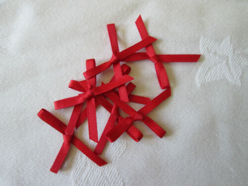 3MM WIDE RIBBON BOWS various colours pack of 100