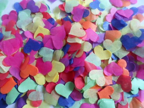 Bright Mix Hearts Wedding Party Confetti Celebration Decoration FILL CONES