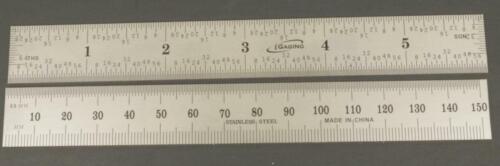 SAE & Metric SAE only Igaging 6 ruler rule 1/8" > 1/64" or 1/32 > 1/64 > MM 