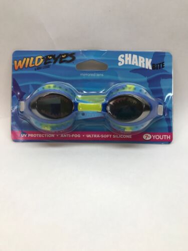 Youth Swimming Pool Swim Water Goggles Shark Mirrored Lens UV Protection