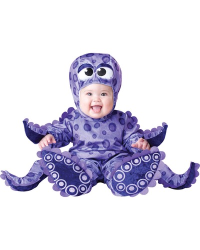 IC6037TXS Morris Costumes Toldders Tentacles Lined Zippered Jumpsuit 6-12 M