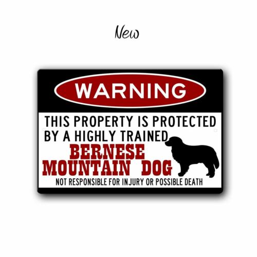 Details about   Bernese Mount Dog Warning Sign Metal Dog Sign 