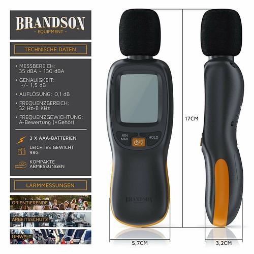 Schallschutz Schallpegelmessgerät Schallpegel Messer Dezibel Digital db Messung
