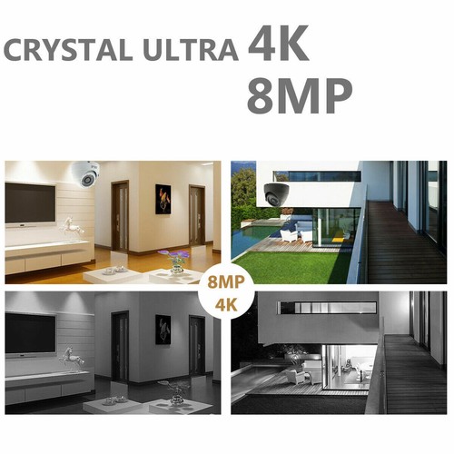 8MP CCTV 4K ULTRA HD DVR 4CH SYSTEM OUTDOOR INDOOR HD CAMERA SECURITY KIT UK