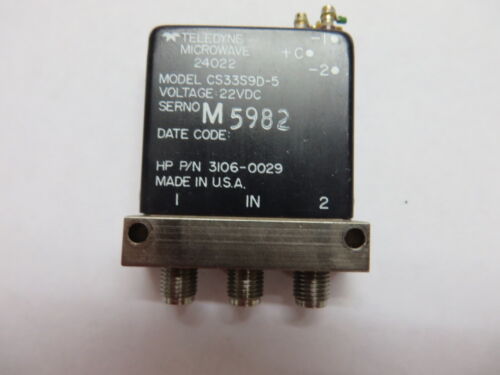 Teledyne Microwave CS533S9D-5 coaxial switch 22V Latching DC-22GHz