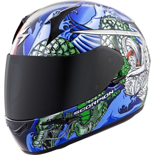 Scorpion EXO-R410 Bushido Full Face Motorcycle Helmet Red//Blue Adult Sizes