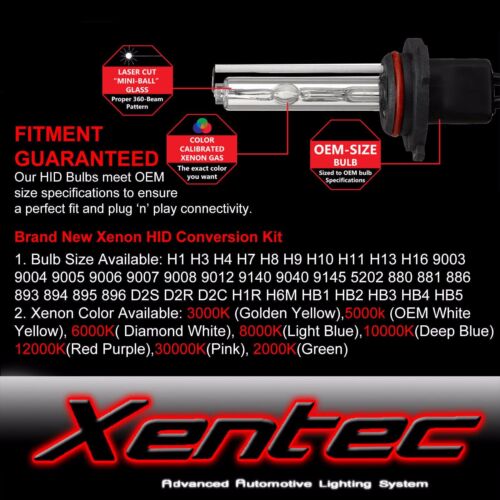 Xentec Xenon HID Kit 9007 Hi/Lo Headlight White 880 H10 9145 Fog Lights 6000k 