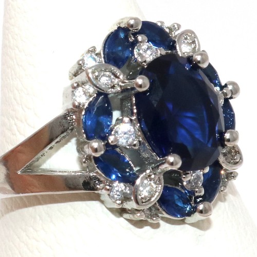 Details about / Antique 1CT Oval Blue Sapphire Ring Women Nickel Free Jewelry Gift Size 6 to 9