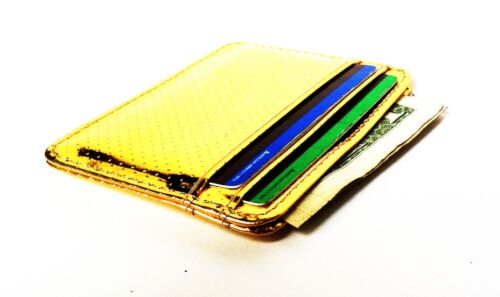 SHAMROCKWALLETS Minimalist RFID Blocking Leather Wallet Gold 